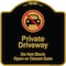 Signmission Designer Series-Private Driveway Don't Block Open Closed Gate W/ No Park, 18" x 18", BG-1818-9923 A-DES-BG-1818-9923 - alternate 1